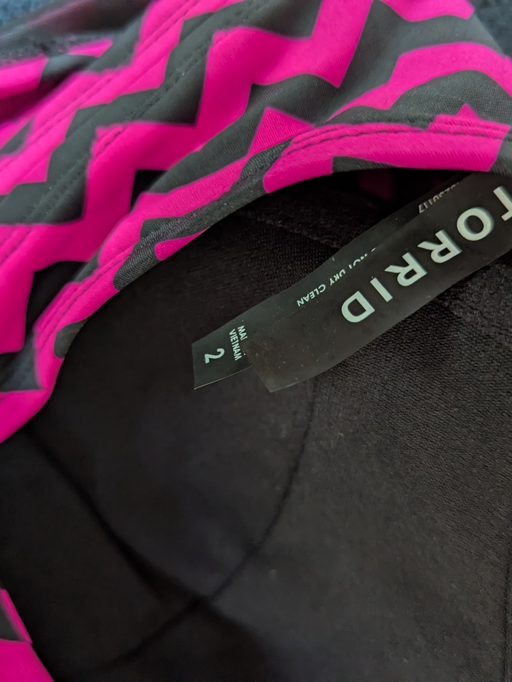 Torrid Pink and Black Zigzag Two-Piece Swim Set - Picture 4 of 4